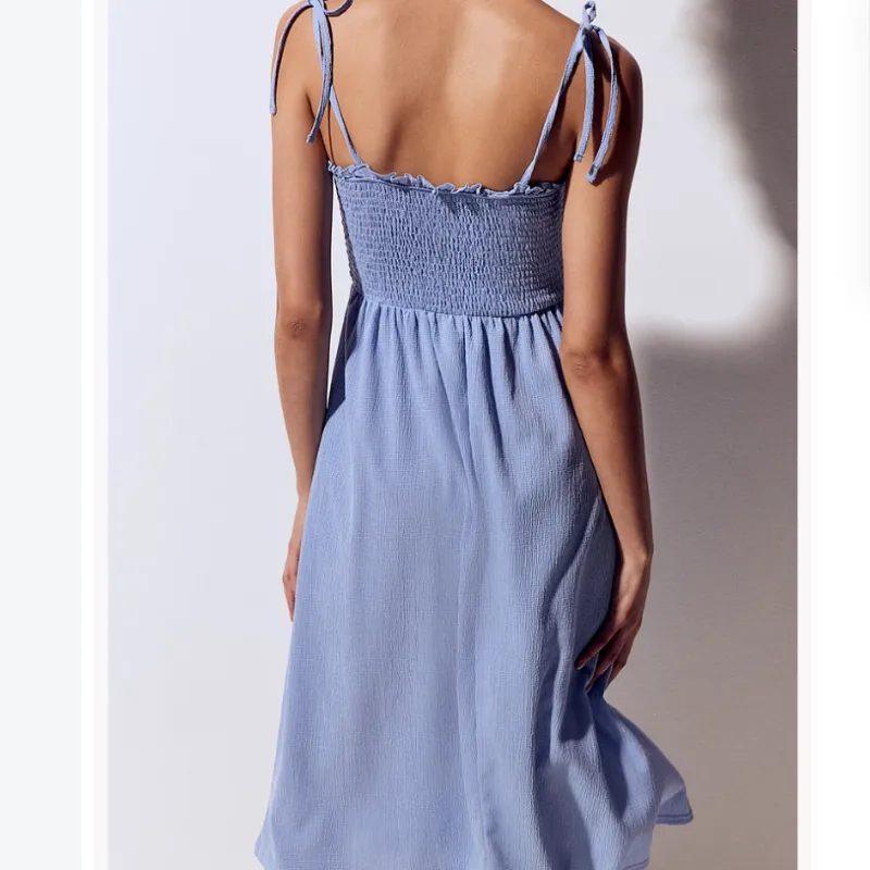 H&M Slip Dress Women's Light Blue-3