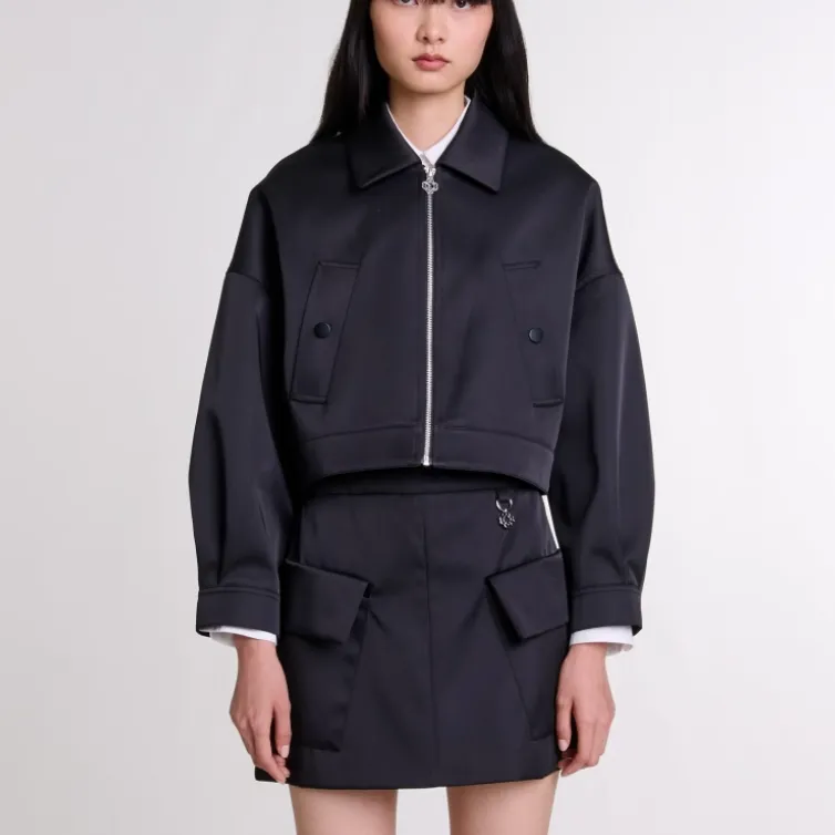 Maje Satin Jacket-4