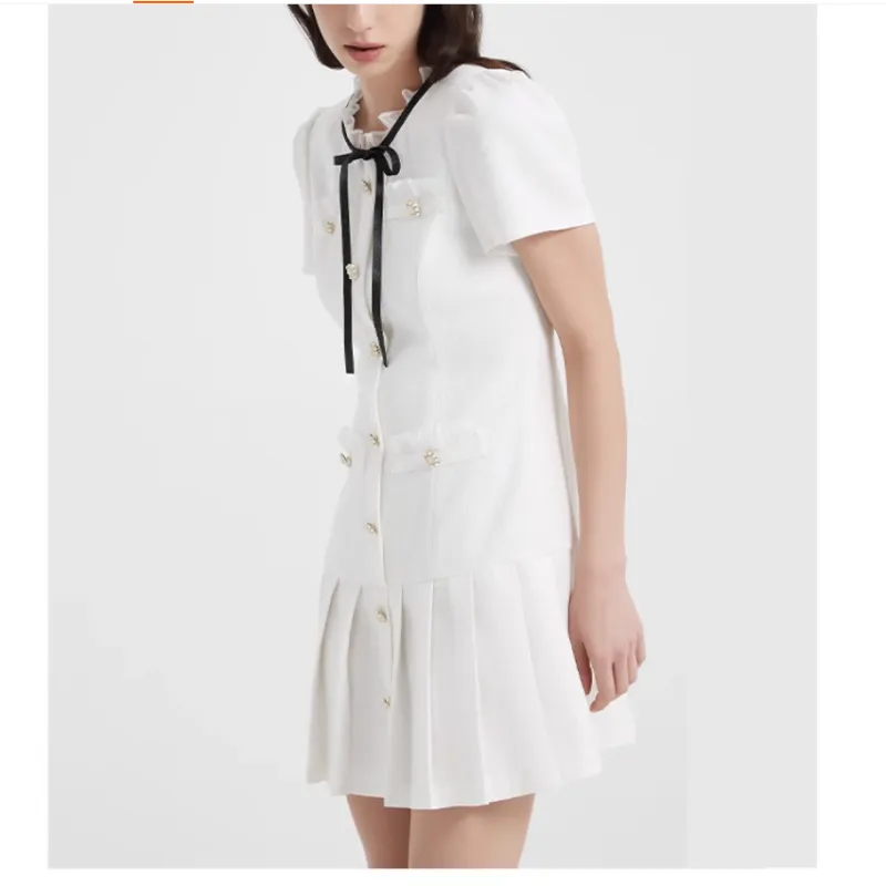 STEVE MADDEN Short-Sleeved Dresses Women's White-1