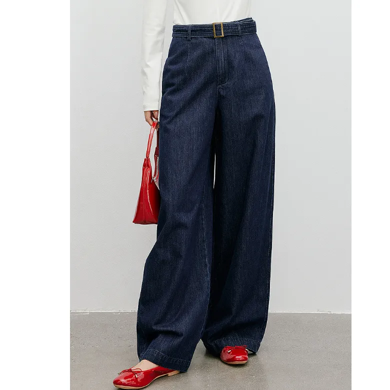Hopeshow Jeans Women's Dark Denim Blue-2