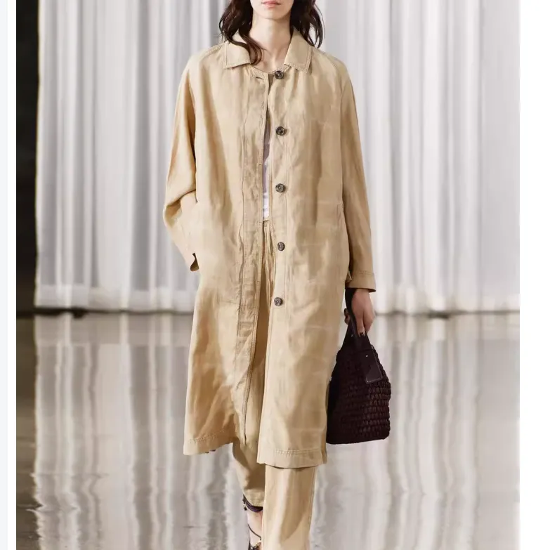ZARA Trench Coat Women's Light Camel-2