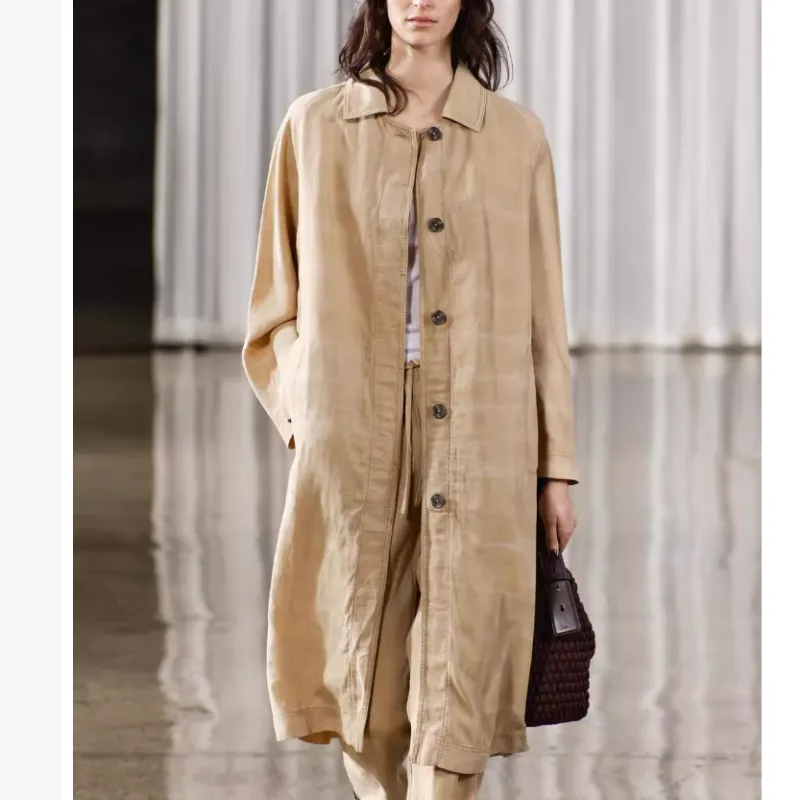 ZARA Trench Coat Women's Light Camel-3
