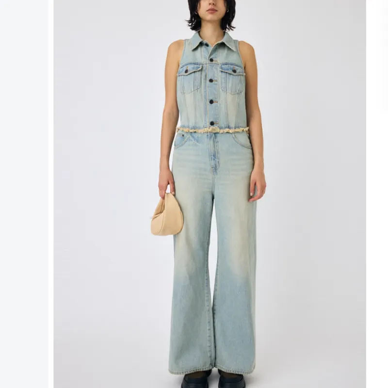 MOUSSY Jumpsuit Women's Light Blue-5