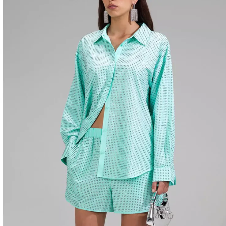 Self portrait Shirt Women's Mint Green-1