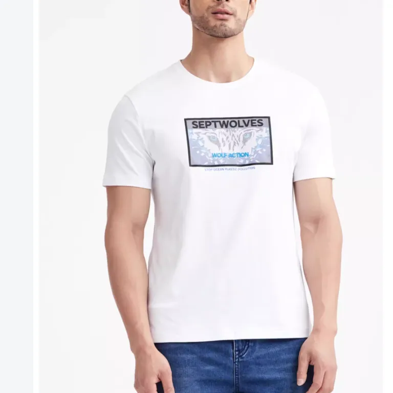 SEPTWOLVES T Shirt Men's Raw White-3