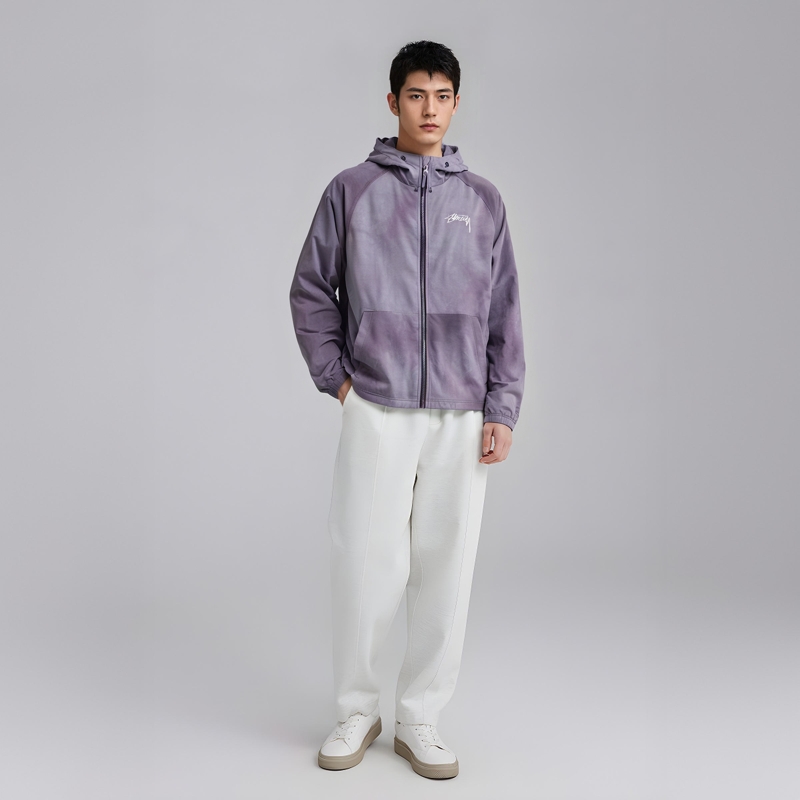 Stussy Wrinkled Nylon Beach Shell Jacket Brown L - POIZON