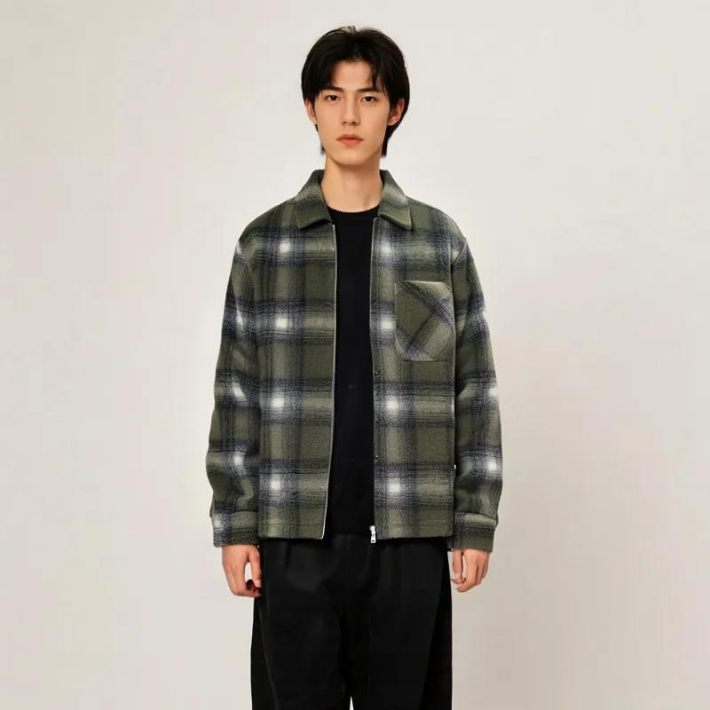 Stussy Shadow Plaid Sherpa Zip-14