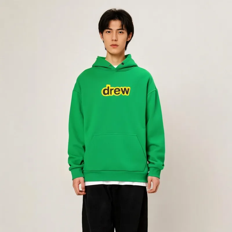 Drew House Letter Logo Series Sweatshirts Unisex Green-2