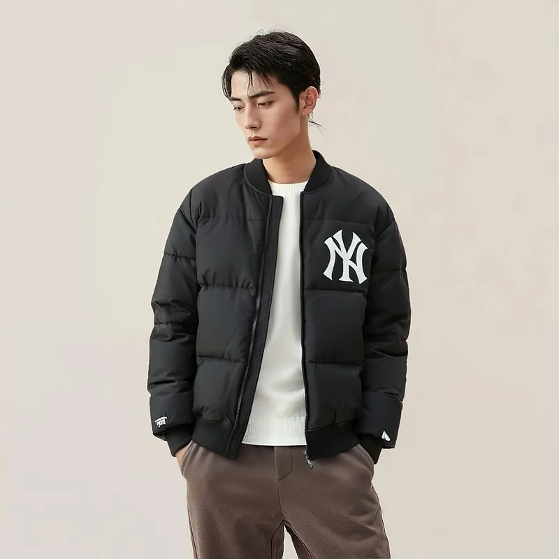 New Era Puffer Jackets Unisex Black-3