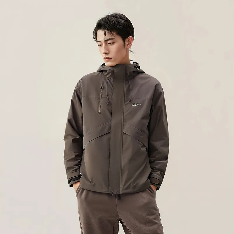 PEACEBIRD MEN Eye C Collaboration Series Jackets & Coats Men's Coffee-2