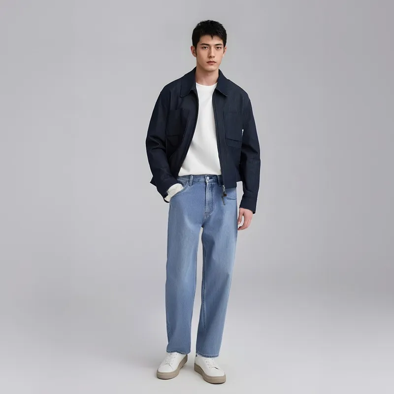 UNIQLO FW24 Jeans Men's Lake Blue-2