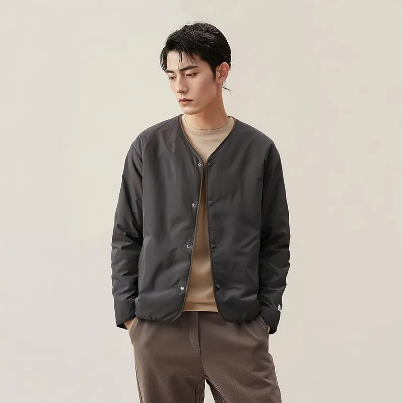 New Era Puffer Jacket Unisex Charcoal Black-4