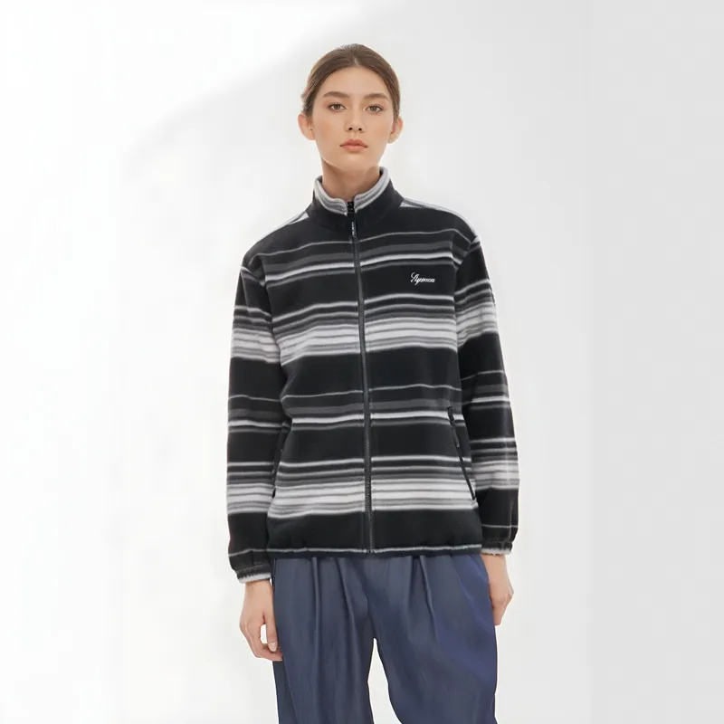 Supreme Stripe Zip Up Fleece Jacket-6