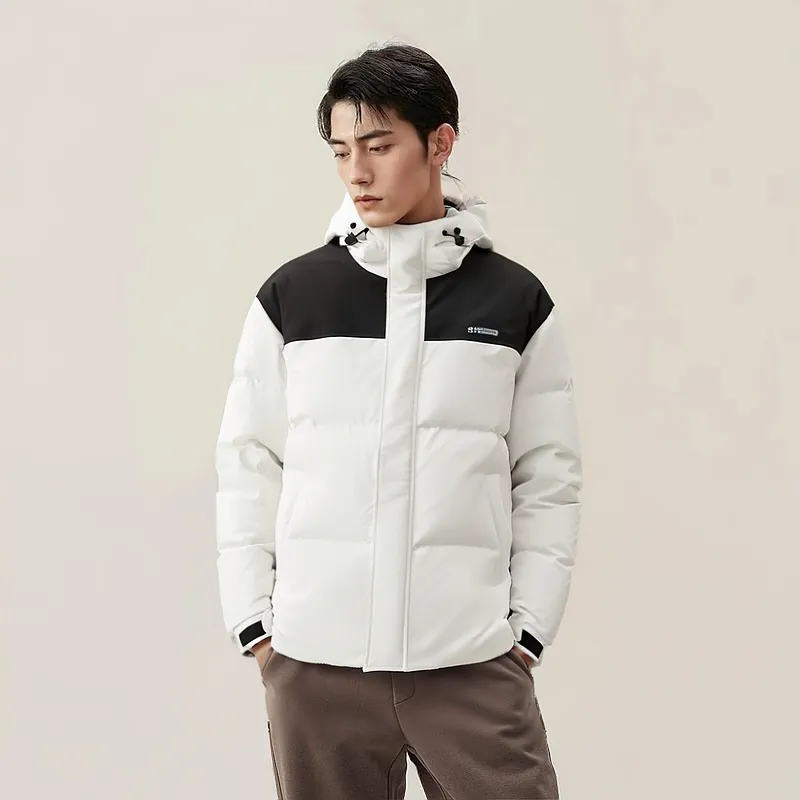 HLA Down Jackets Unisex Light Gray Splicing 3L-5