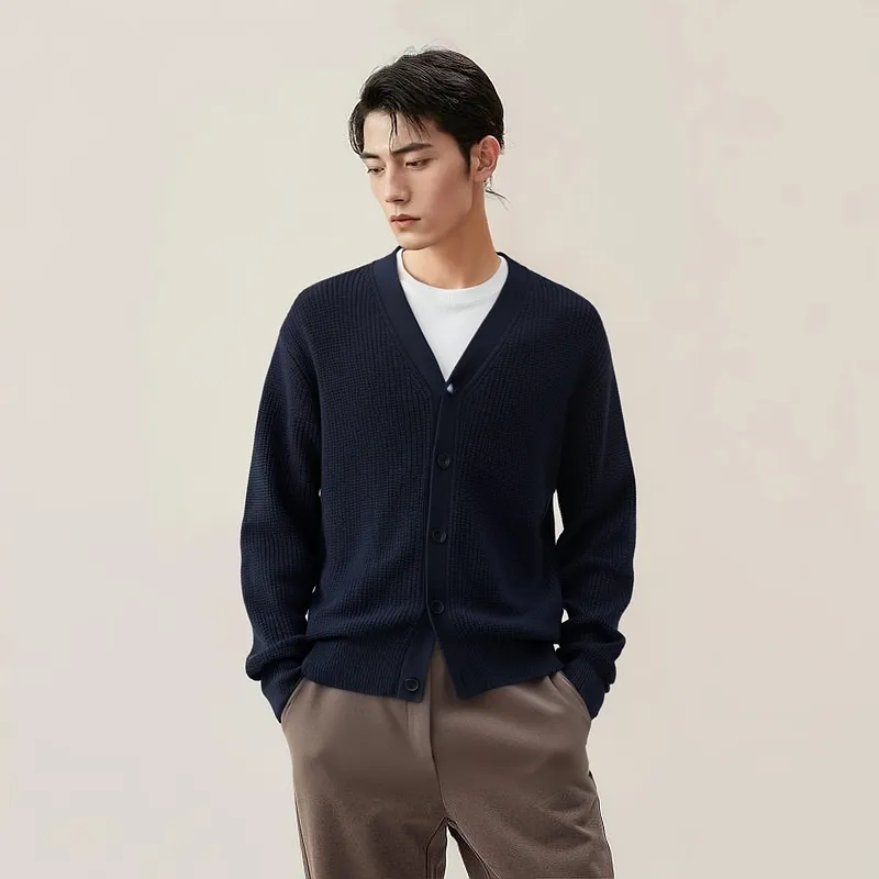 ZARA Sweaters Men Sea Blue-2