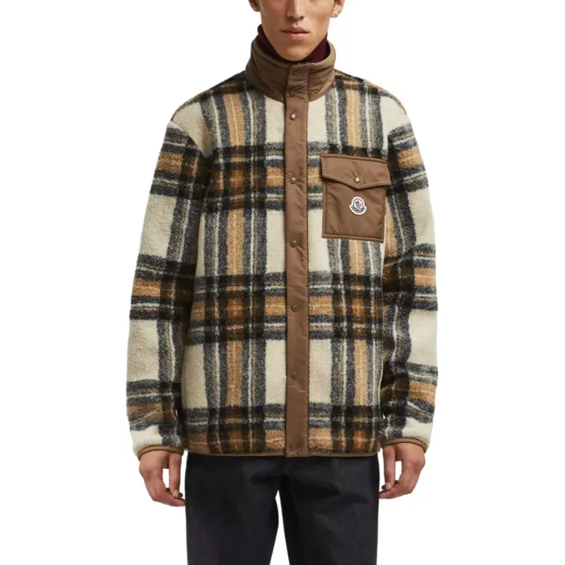 Moncler Checkered Logo Patch Jacket-1