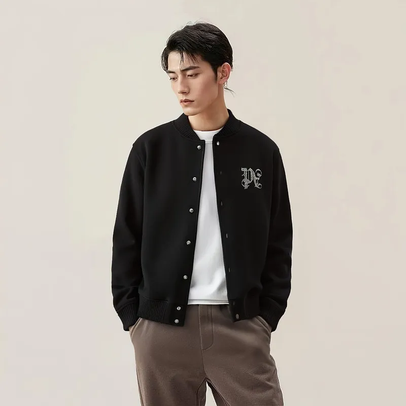 PALM ANGELS Pa Monogram Embroidered Bomber Jacket-1