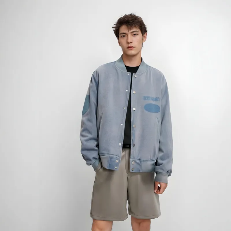 Stussy Ghost Logo Canvas Varsity Jacket - Cheap Rcj Jordan Outlet