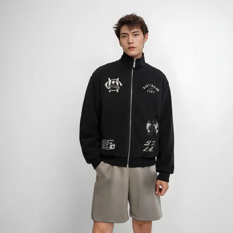 C2H4 Logo print Textured Jacket-3