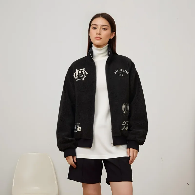 C2H4 Logo print Textured Jacket-2