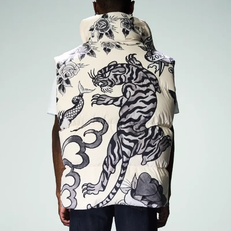Ed Hardy x BRUNO FW24 Vest Men's Ivory White-3