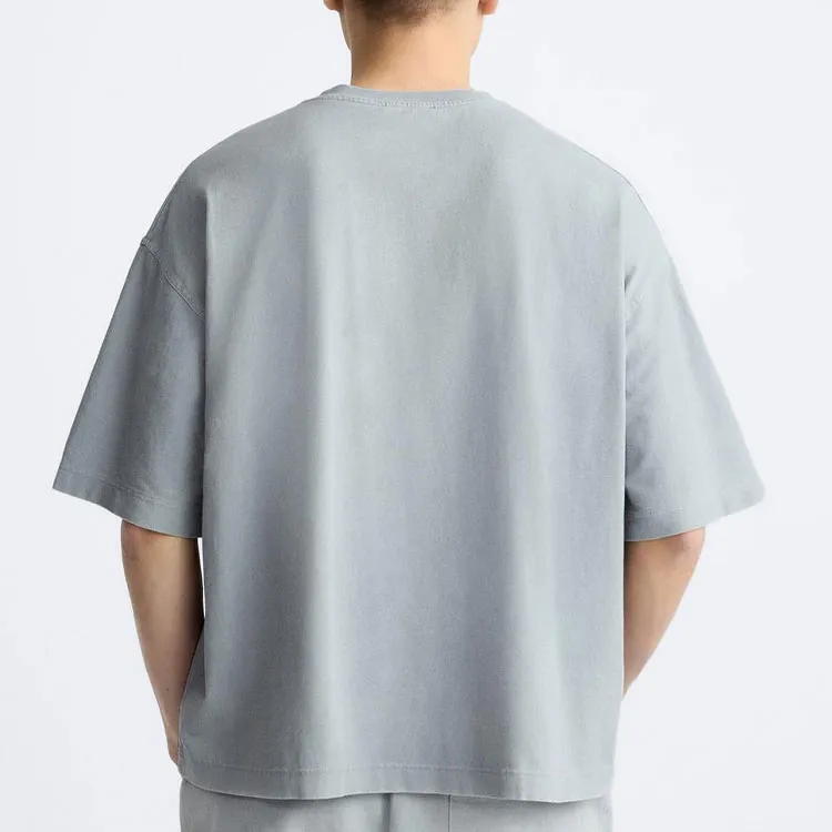 ZARA T Shirts Men Light Gray-4