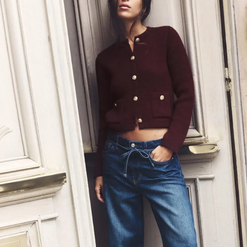 ZARA Knitwear Women's Red-2