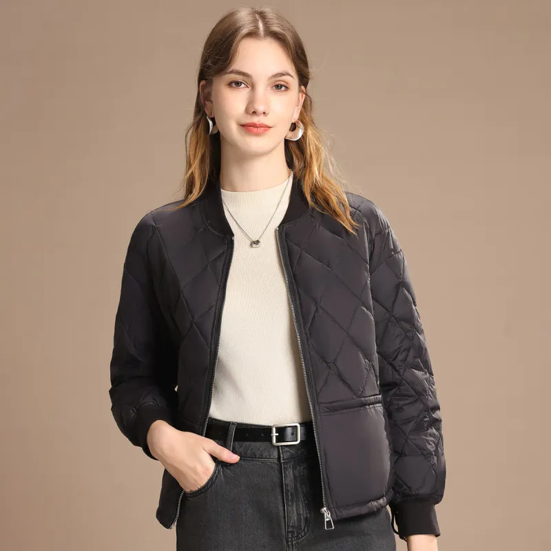 FENHONGMALI Down Jacket Women's Black-1