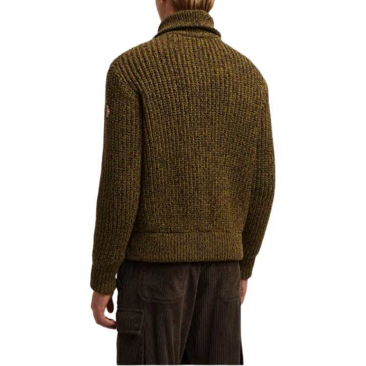 Moncler Wool Short Down Jacket Down Jacket Men's Brown-3