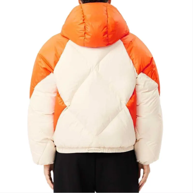 LACOSTE Down Jacket Women's Ecru/Orange-3