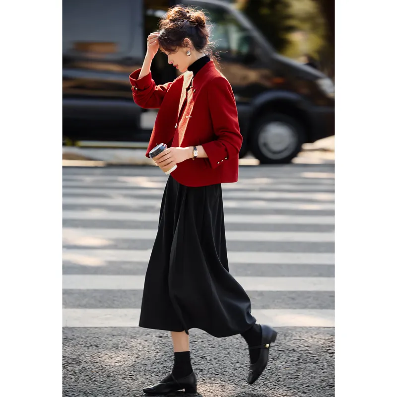 Mo Han Yi Mei Jackets & Coats Women's New Year Red-2