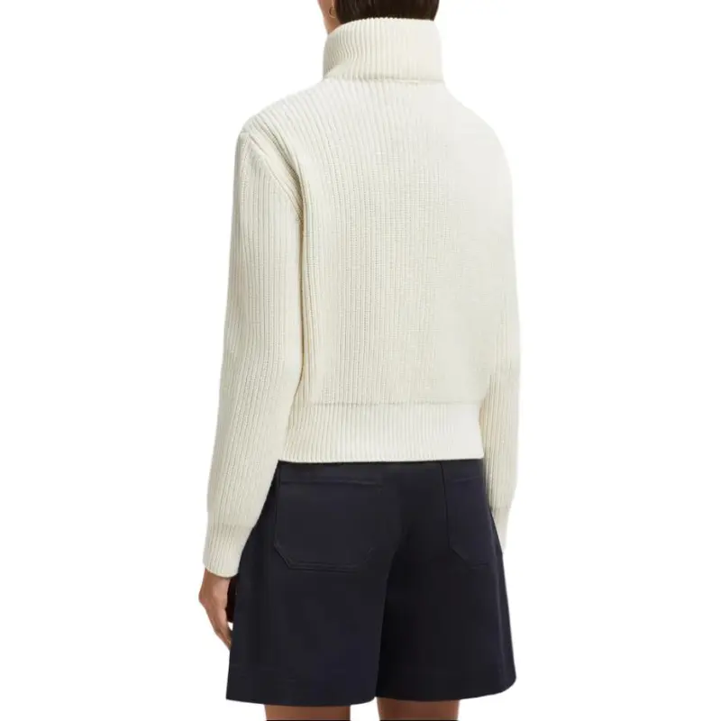 Moncler Logo Patch High Neck Padded Cardigan-2