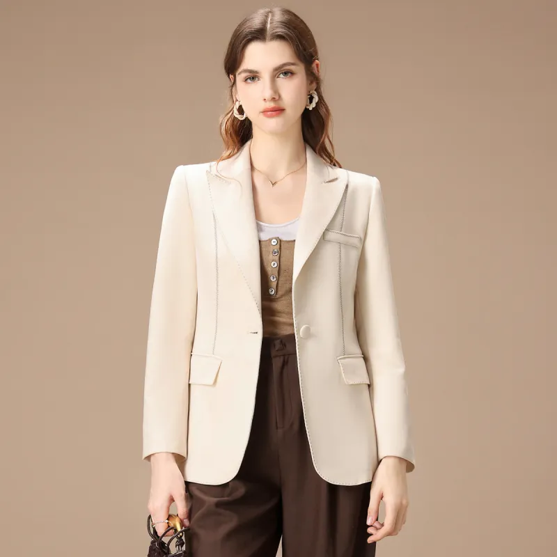 FENHONGMALI Business Suit Women's Ecru-3