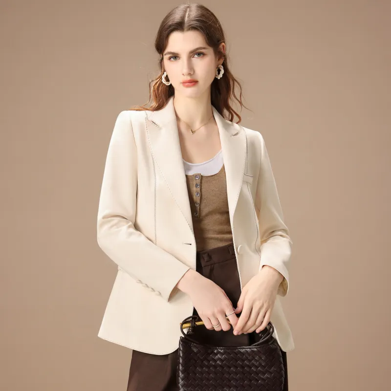 FENHONGMALI Business Suit Women's Ecru-4