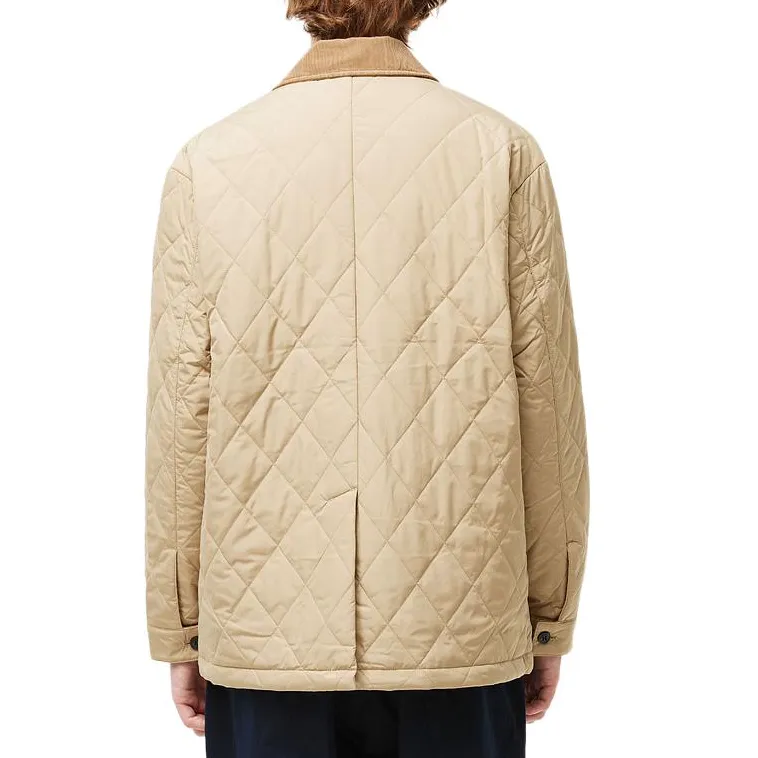 LACOSTE Puffer Jacket Men's Milk Coffee-1