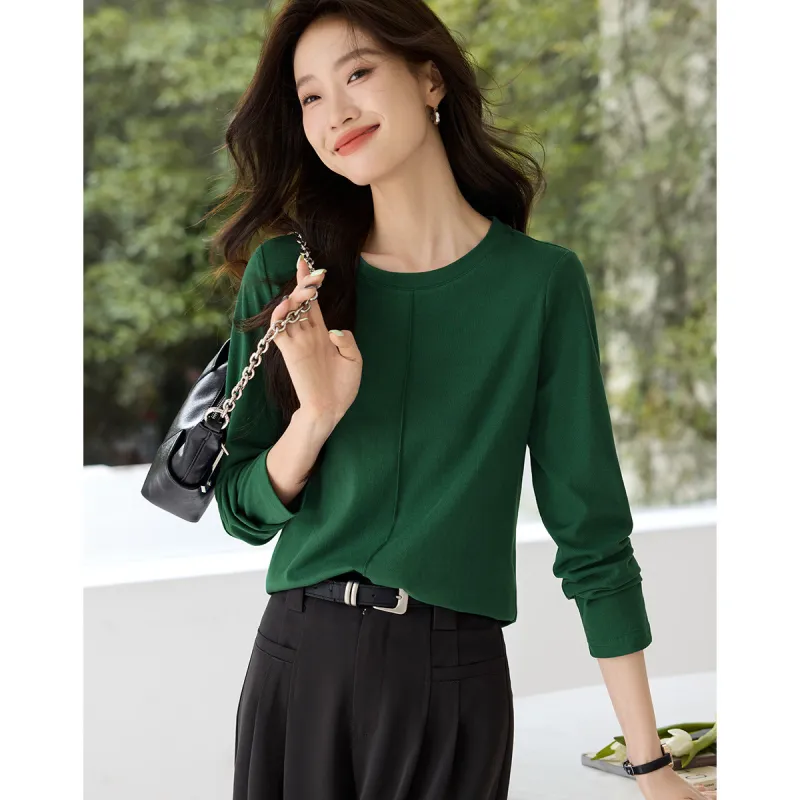 Mo Han Yi Mei Regular T Shirt Women's Green-4