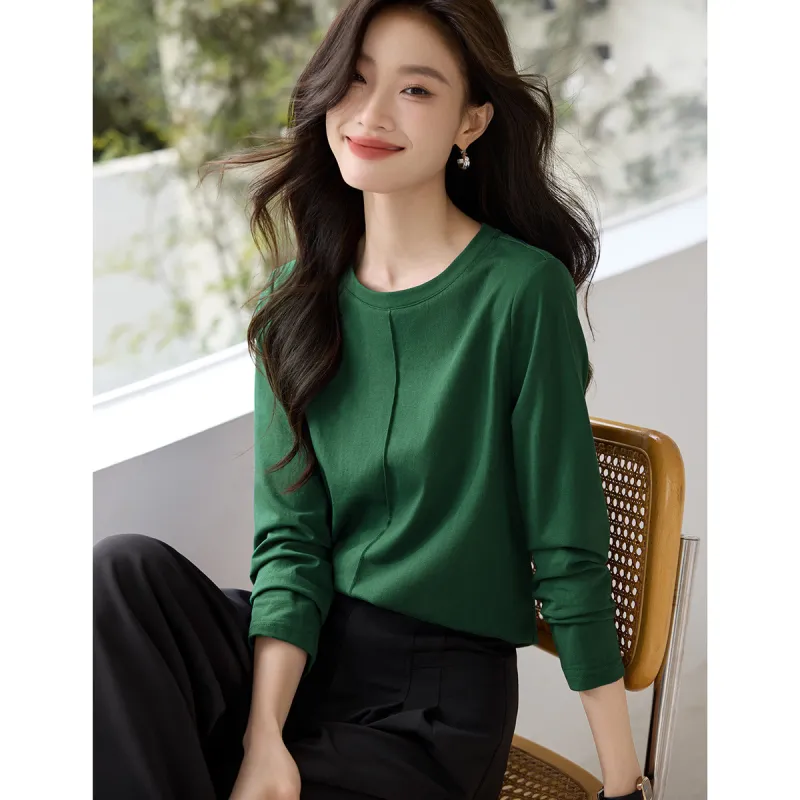 Mo Han Yi Mei Regular T Shirt Women's Green-1