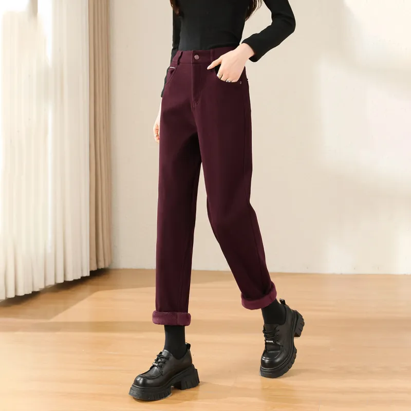 TERRE BLEUE Jeans Women's Red-4