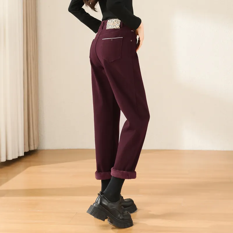 TERRE BLEUE Jeans Women's Red-7
