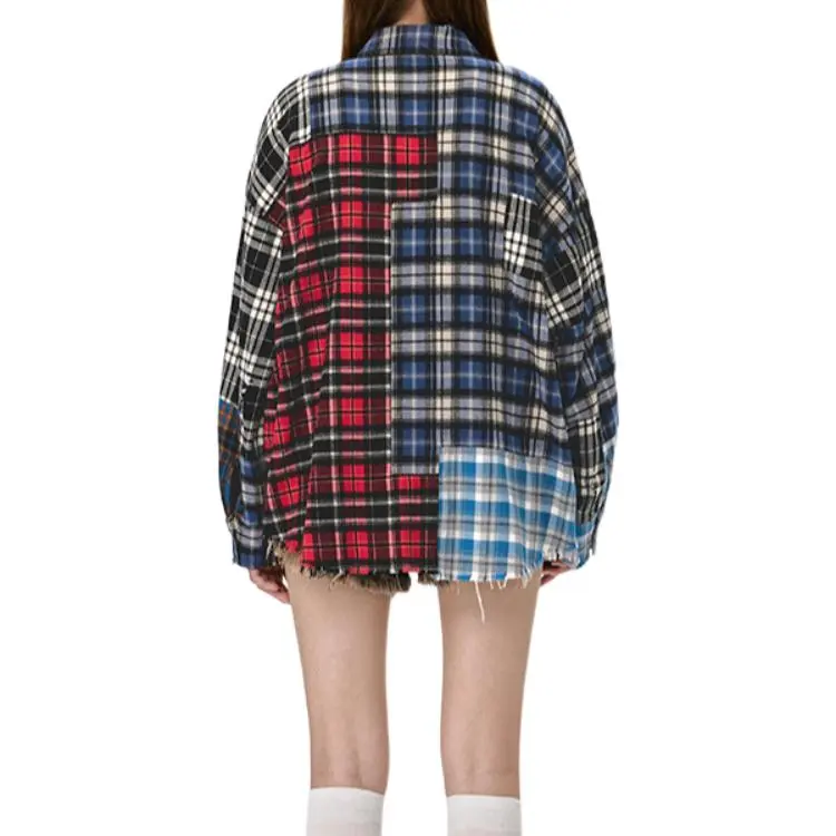 13 DEMARZO Shirt Unisex Red And Blue Plaid-2