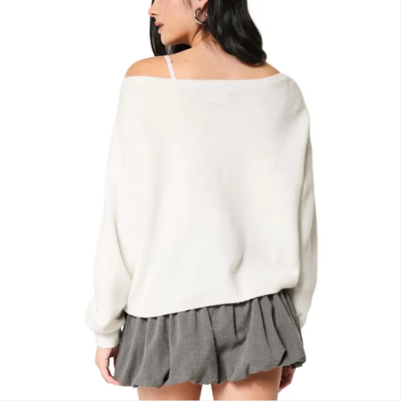 Hollister Sweater Women's Cloud White-2
