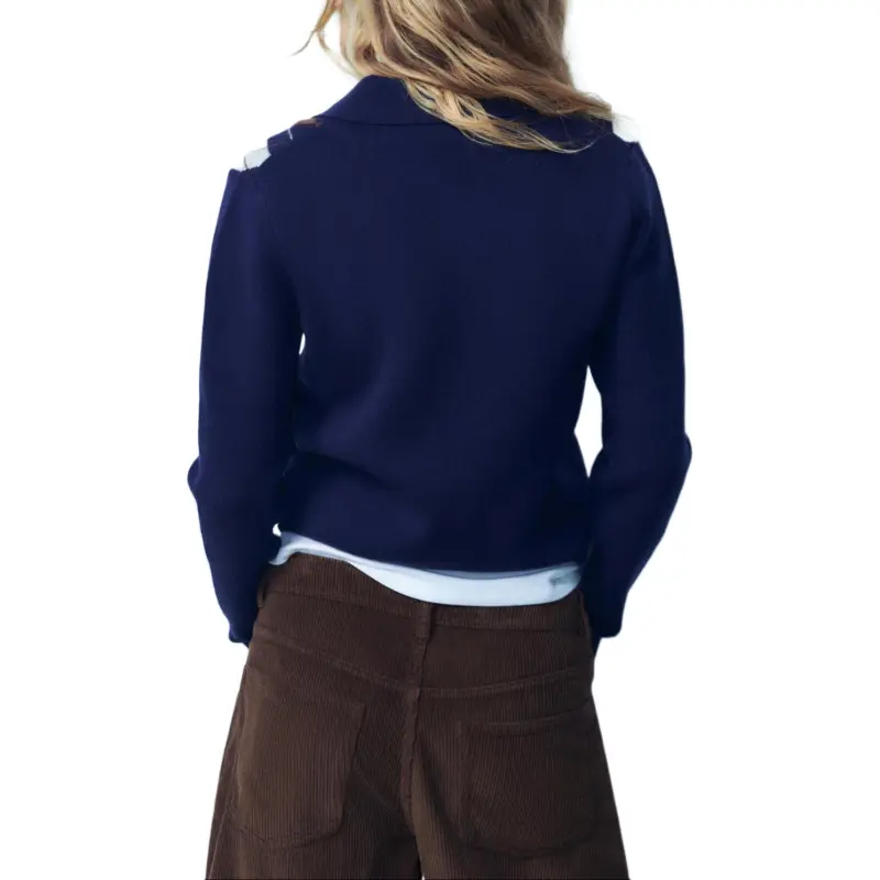 ZARA Sweater Women's Marine Blue-5