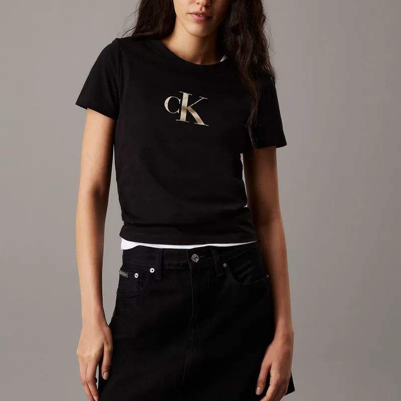 CALVIN KLEIN T Shirt Women's Black Europe Version-2