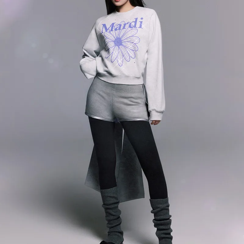 MARDI MERCREDI Sweatshirts Women's Gray/Purple-2