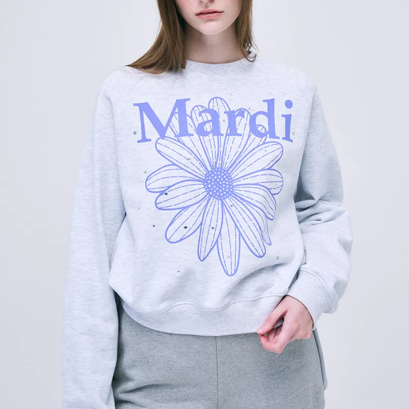 MARDI MERCREDI Sweatshirts Women's Gray/Purple-3