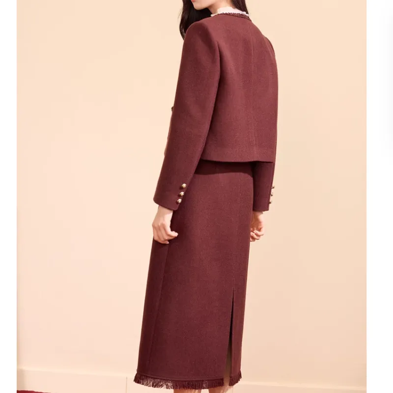 XIANGYING Skirt Set Women's Ancora Red-3