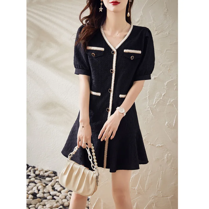 Still Quiet Short Sleeved Dress Women's White-1