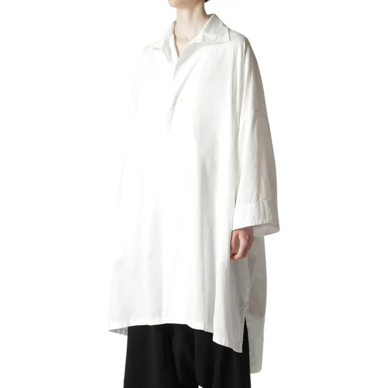 Yohji Yamamoto Long Sleeved Dress Women's White-4