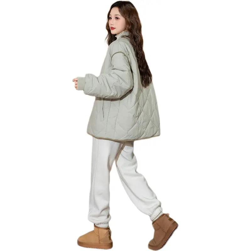 Tonlion Puffer Jacket Women's Light Gray Green-2