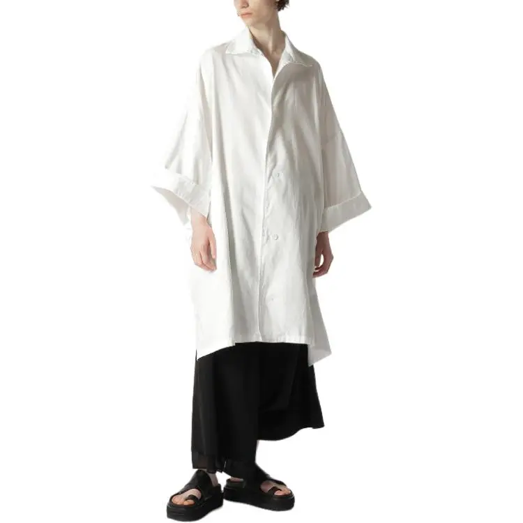 Yohji Yamamoto Long Sleeved Dress Women's White-5